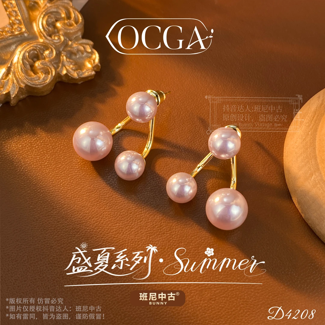 镀k金D4208法【樱桃果实】秋冬OCGA 欧斯伽斯耳钉