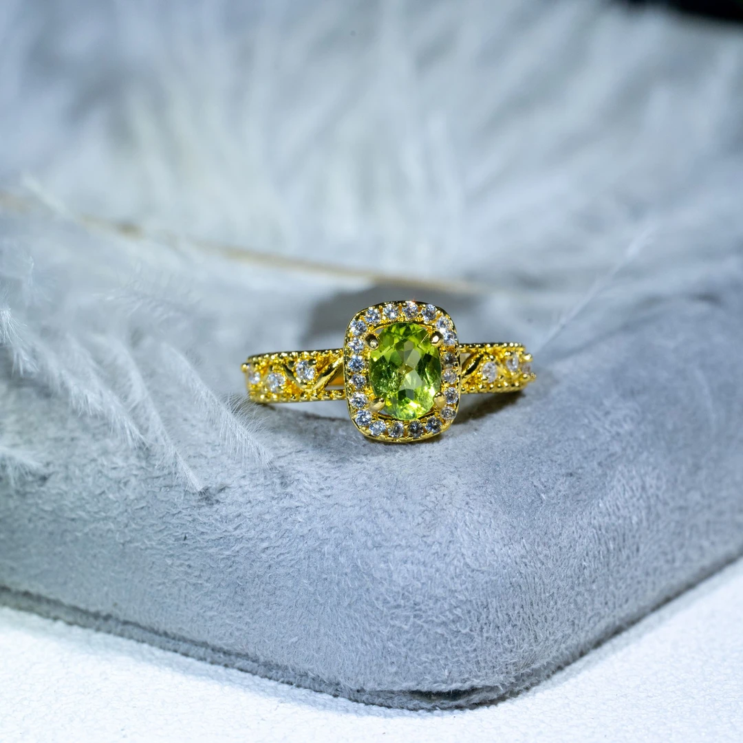 50626-XLCP7橄榄石戒指（主石5*7）2.6g