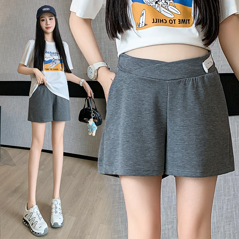 孕妇短裤小个子夏季时尚薄款宽松显瘦阔腿短裤外穿低腰休闲打底裤