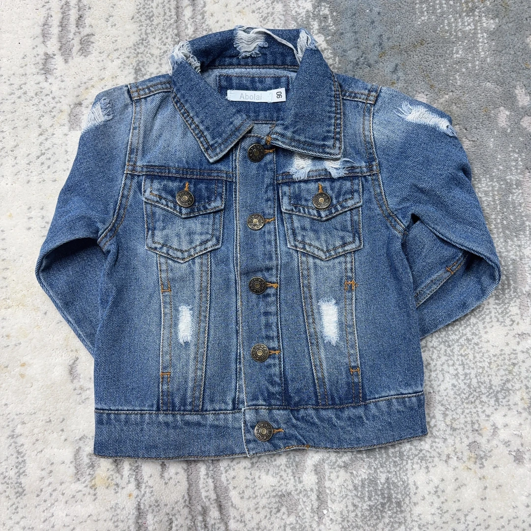 0011【磨破款】时尚百搭休闲儿童牛仔衣