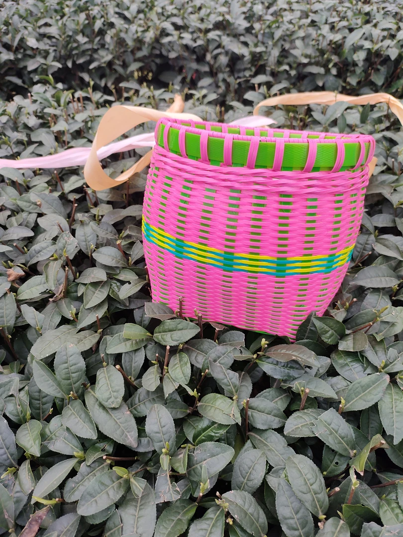 手工编织采茶篓斜挎2斤左右装