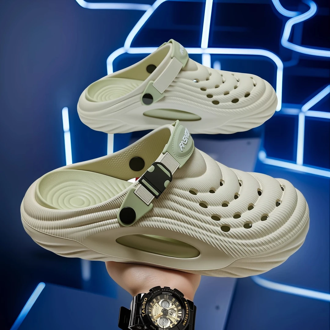 【高密度EVA慢烘技术】软底拖鞋夏季新款不累脚静音凉鞋男士洞洞鞋