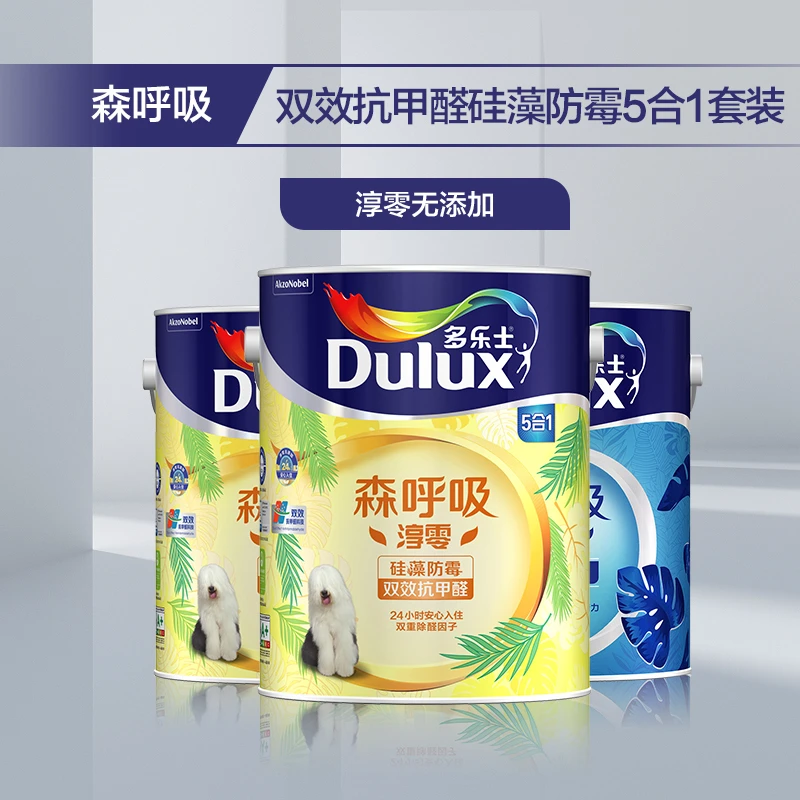 多乐士森呼吸淳零双效硅藻抗甲醛五合一5L