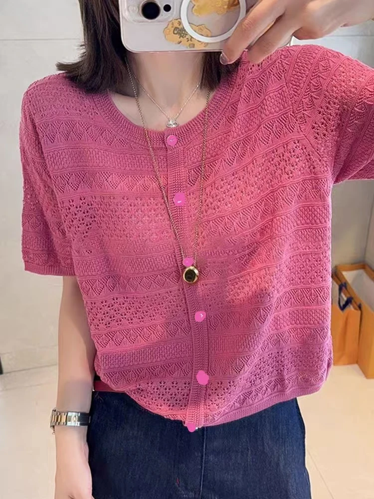 2假开衫-夏季时尚针织衫轻薄软糯薄款显瘦女