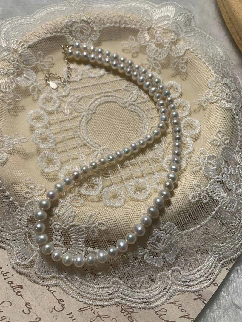 【天然珍珠小灯泡5mm项链】松柏家珠宝 多样性发货其1