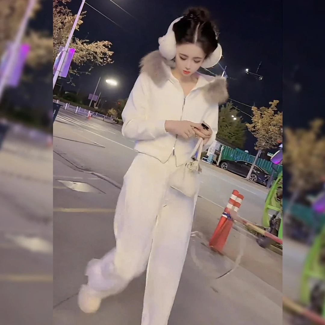 【薇恩COCO】2025秋冬新款轻奢气质加绒套装上衣裤子冬款上新两件套