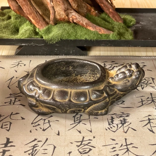 龙龟烟灰缸多肉花盆多用新中式复古摆件
