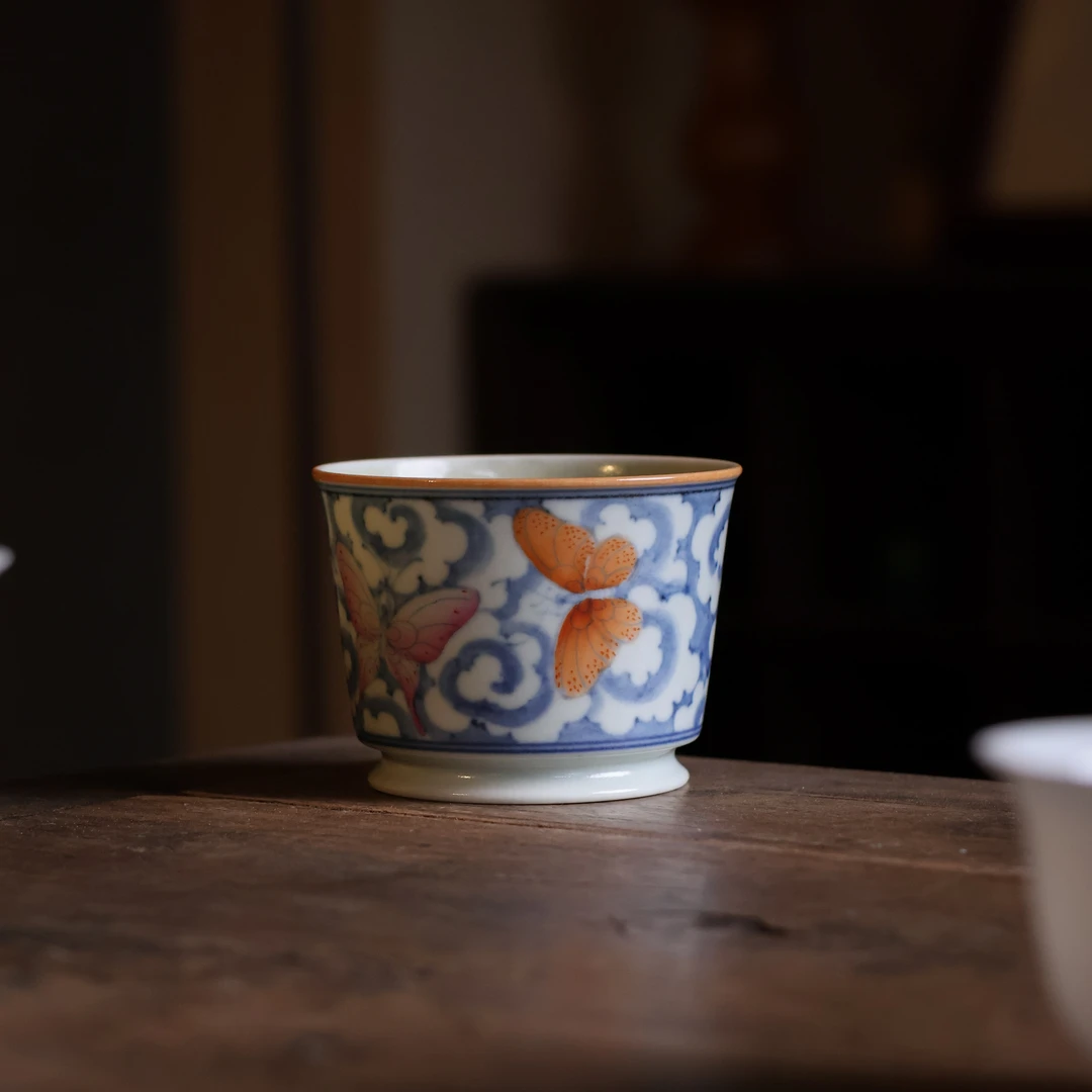 【陶珊居】祥云蝴蝶古典杯（霖溪0043）