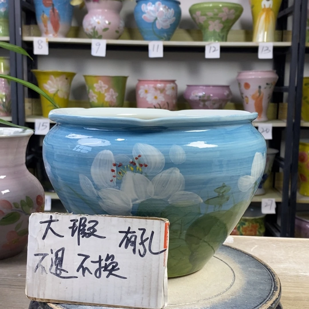 景德镇手工手绘陶瓷花盆