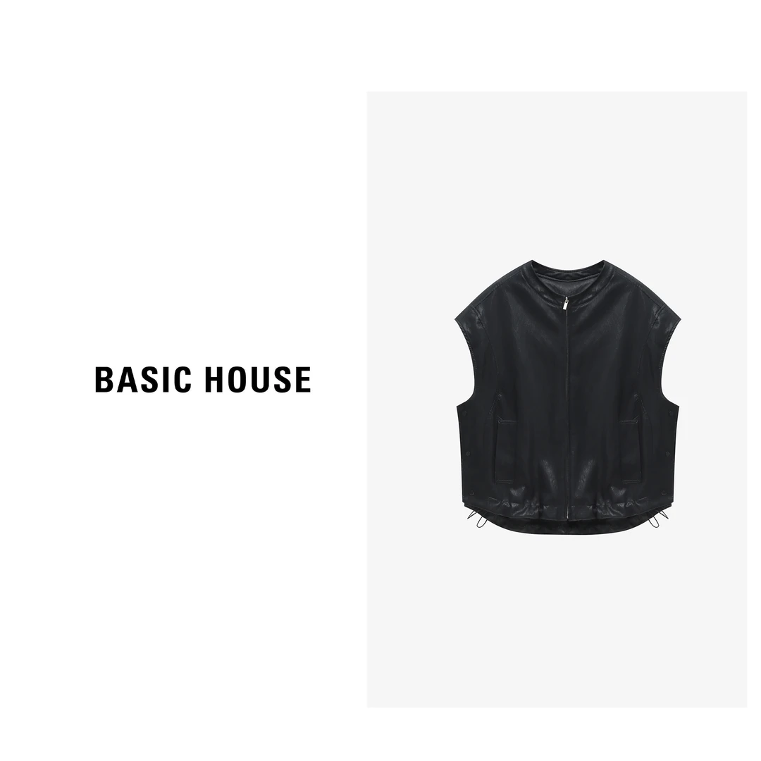 Basic House/百家好秋季时尚百搭显瘦休闲通勤马夹-B0625B5KTE2
