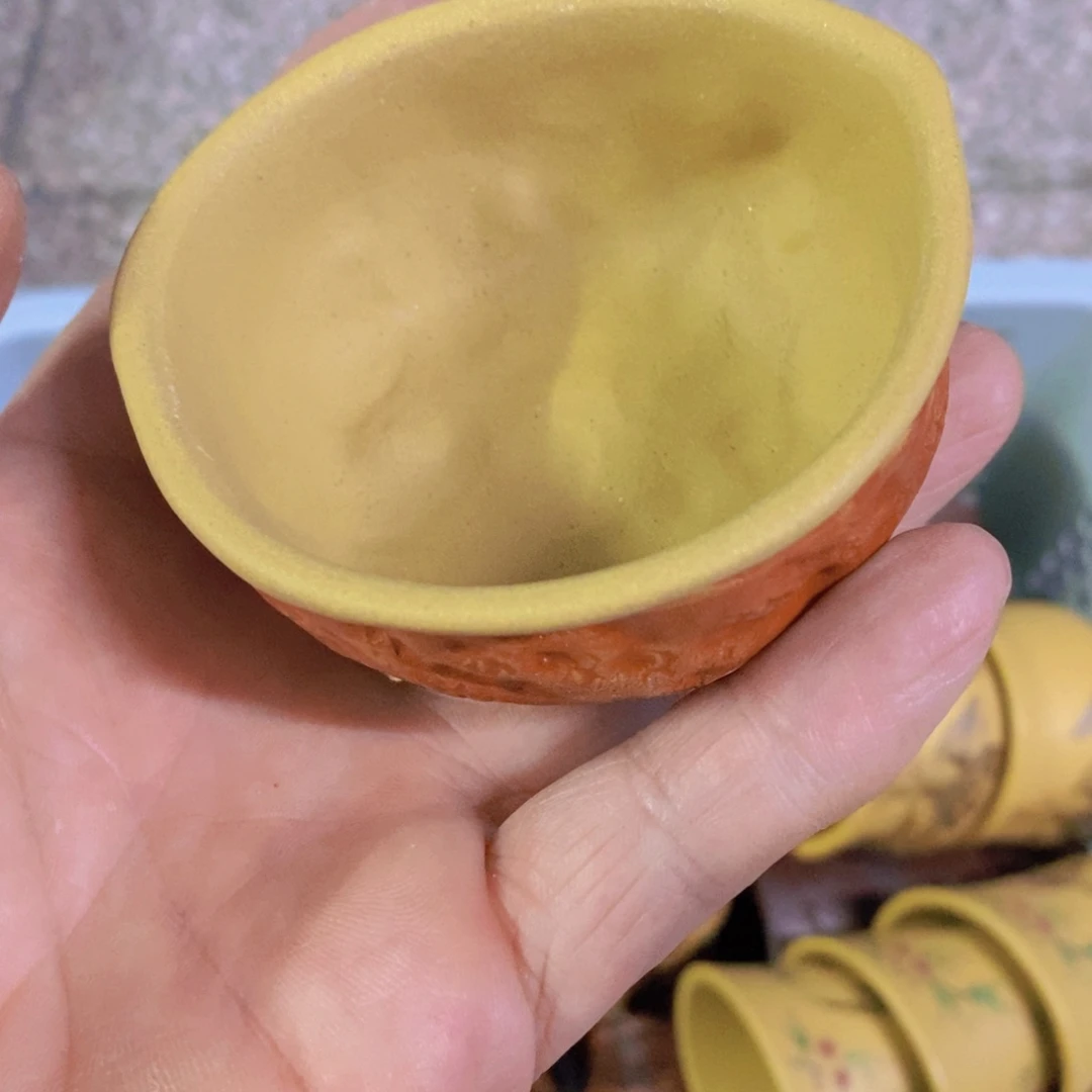 茶杯绿泥紫砂紫砂