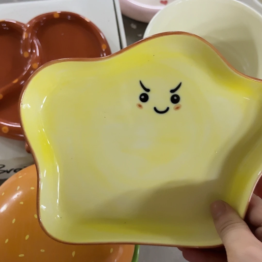 搪瓷五角星盘一个