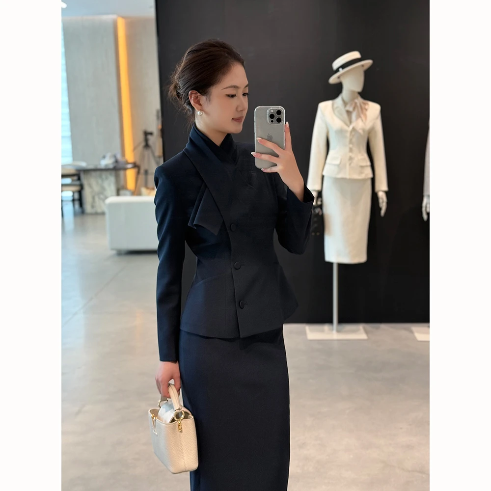 2025秋季新款搭配一整套西装外套上衣半身裙两件套装裙优雅高级感