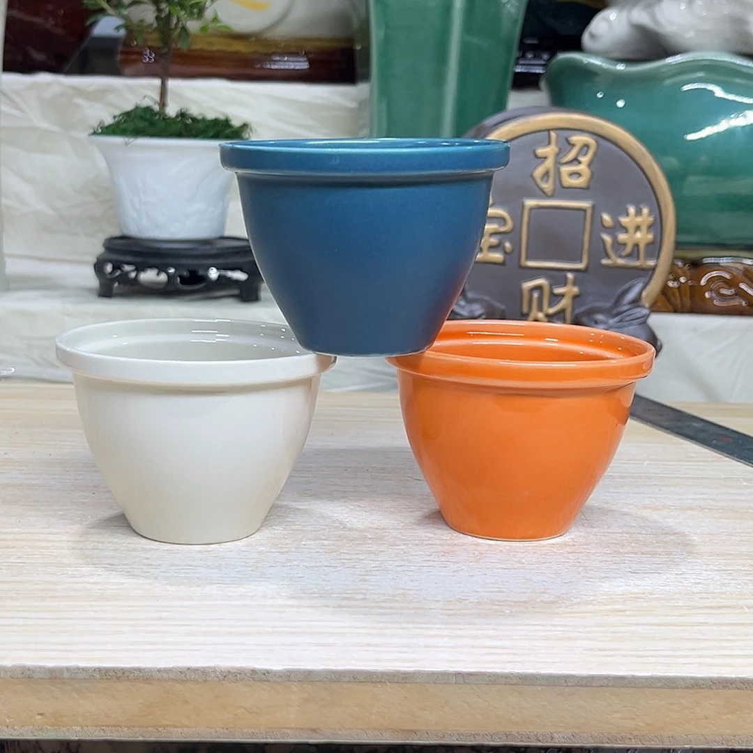 '陶瓷绿植多肉微瑕花盆口径7.5*5.5