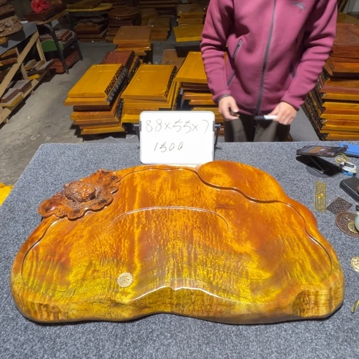 *****楠木实木家具根雕茶盘