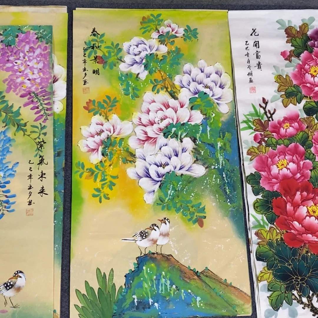 国画尺寸100✖️50三尺精品手绘画