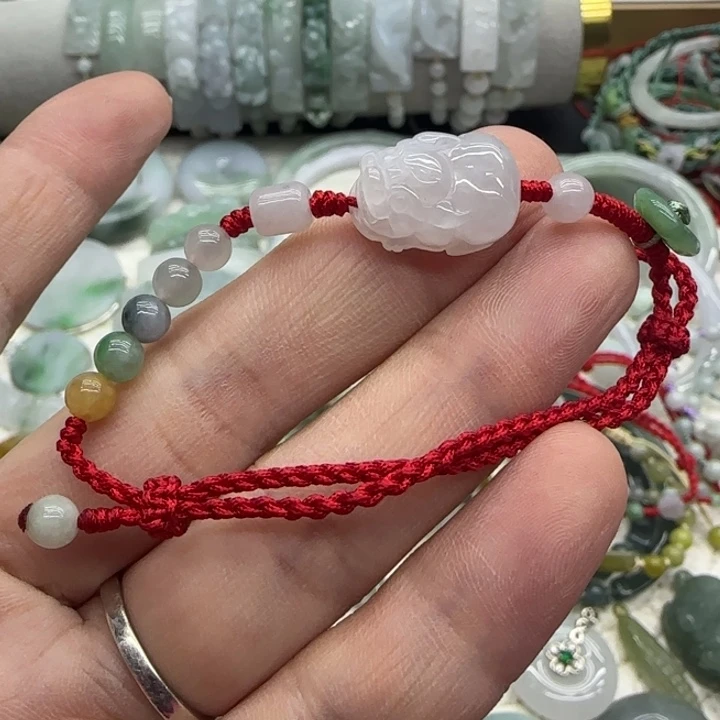 翡翠未镶嵌手链貔貅手绳