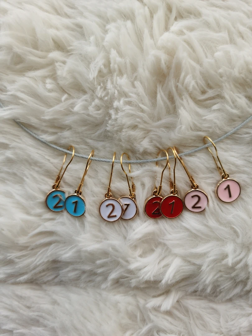 金属数字别针创意设计手工毛线记号扣编织材料防解计数扣手工diy