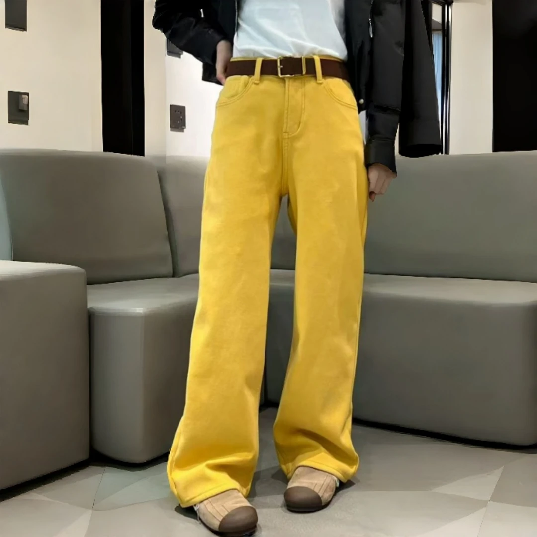 Z.X   弹力加绒牛仔阔腿裤  85695