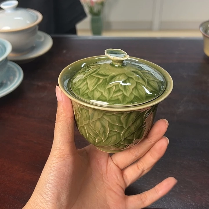 龙泉云间青瓷小米茶器