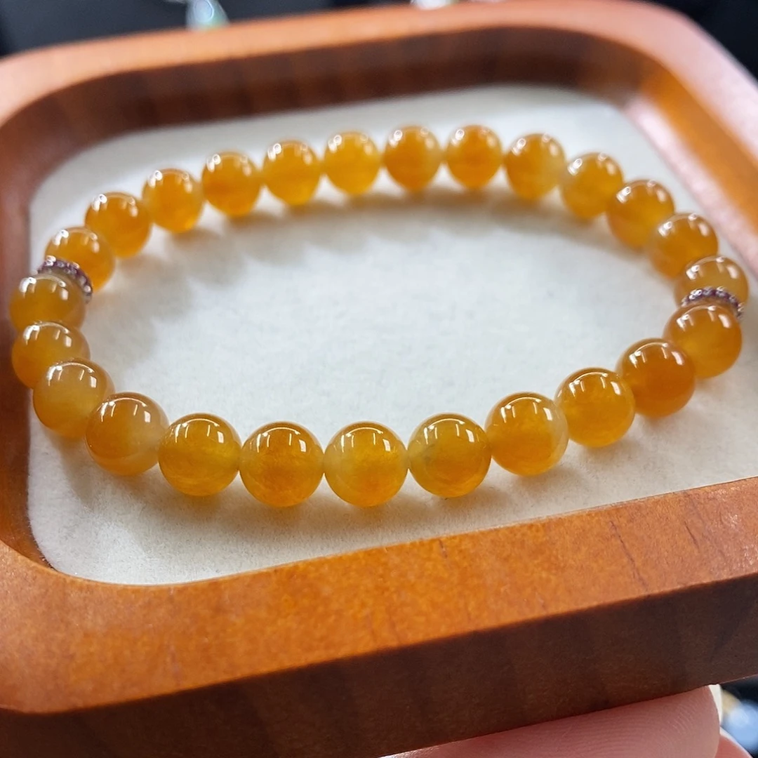 散珠翡翠黄翡手串卡7
