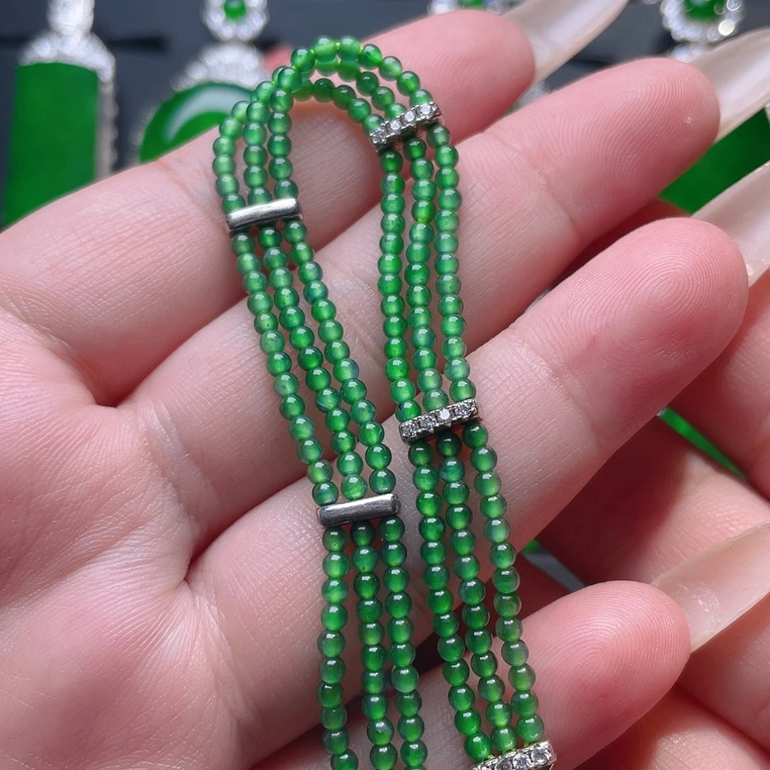 未镶嵌手串翡翠小米珠