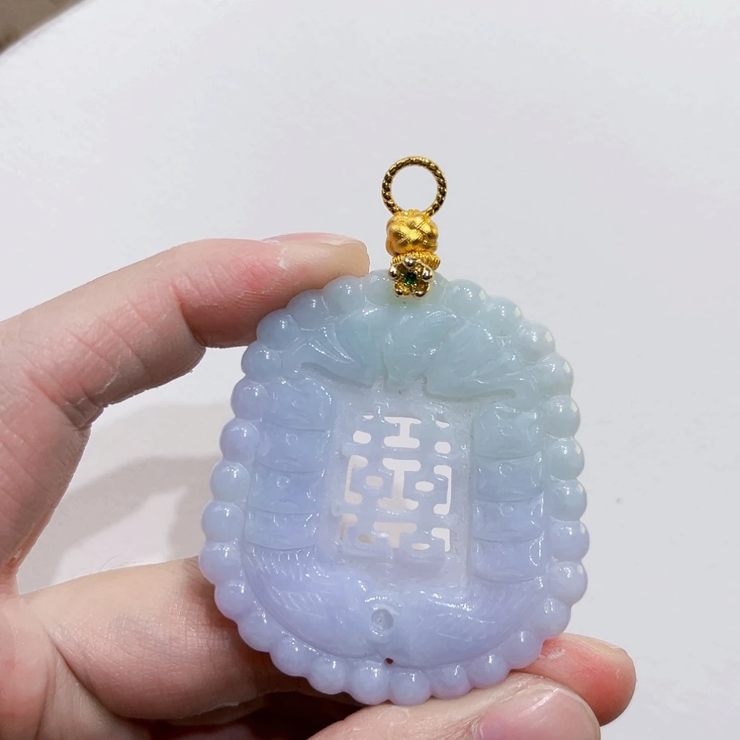 翡翠未镶嵌吊坠(赠链)代编织