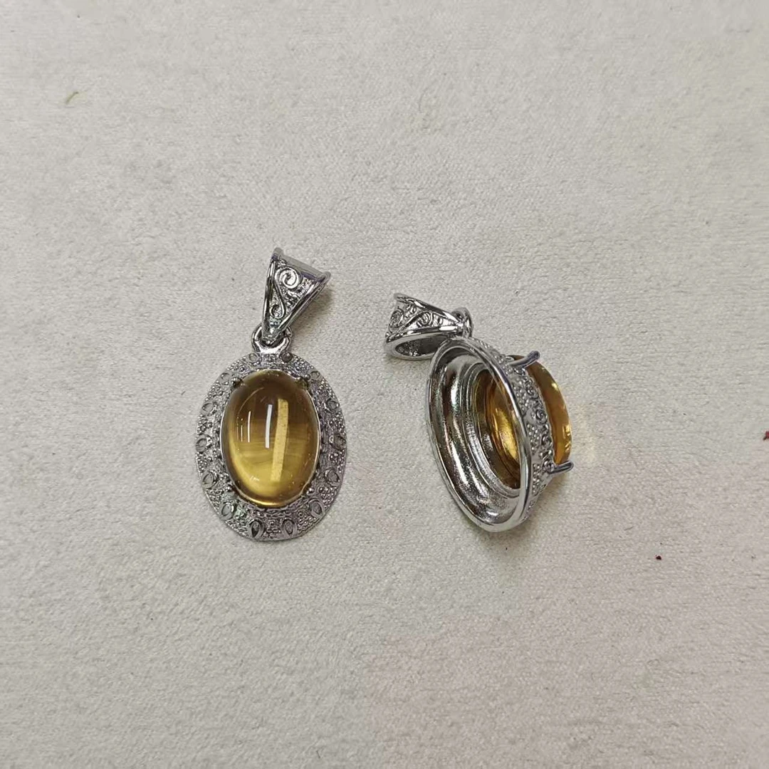黄水晶豪镶蛋面坠*（多样性发一件）