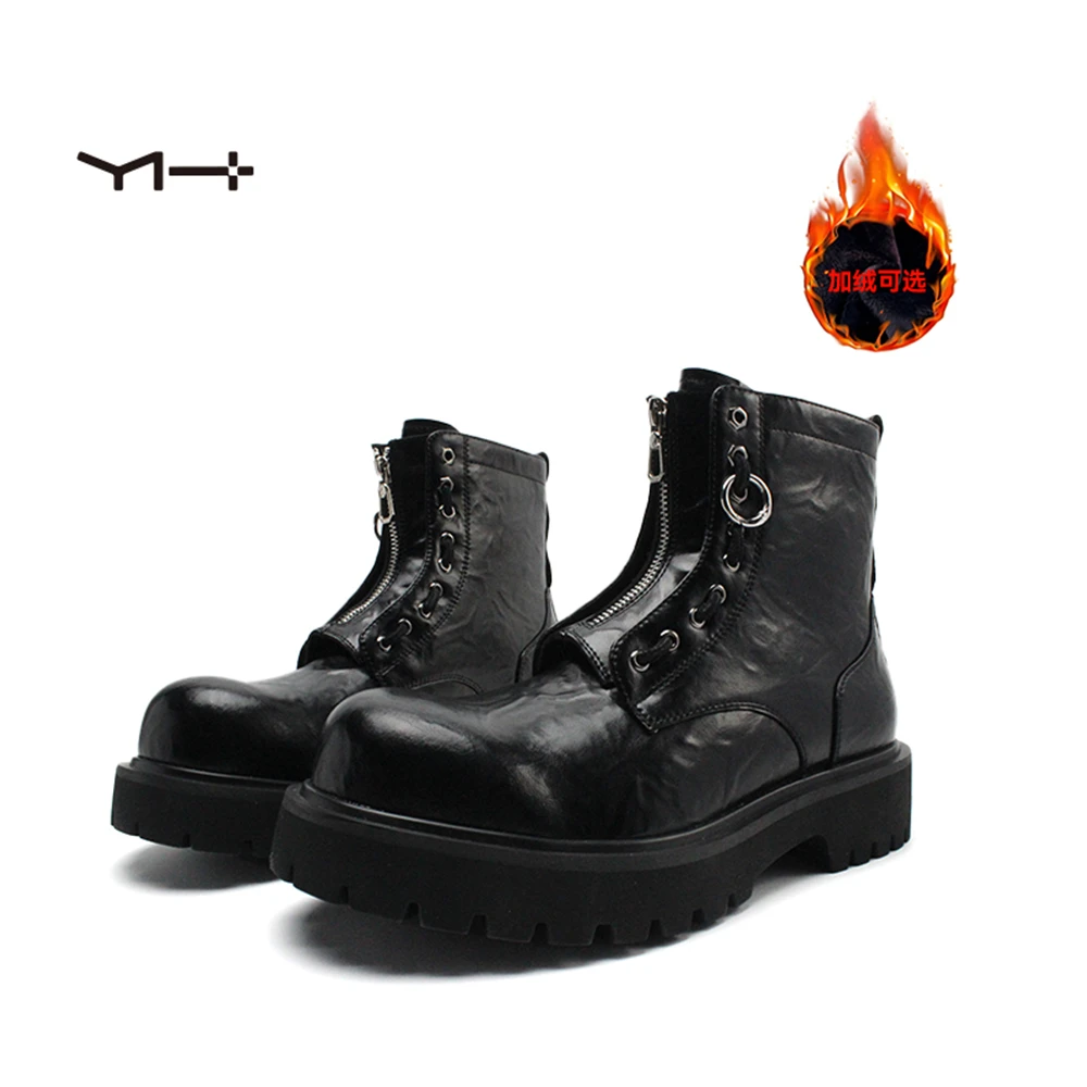 秋冬黑色高级感复古潮流一脚蹬英伦风机车工装风马丁靴冬季9292