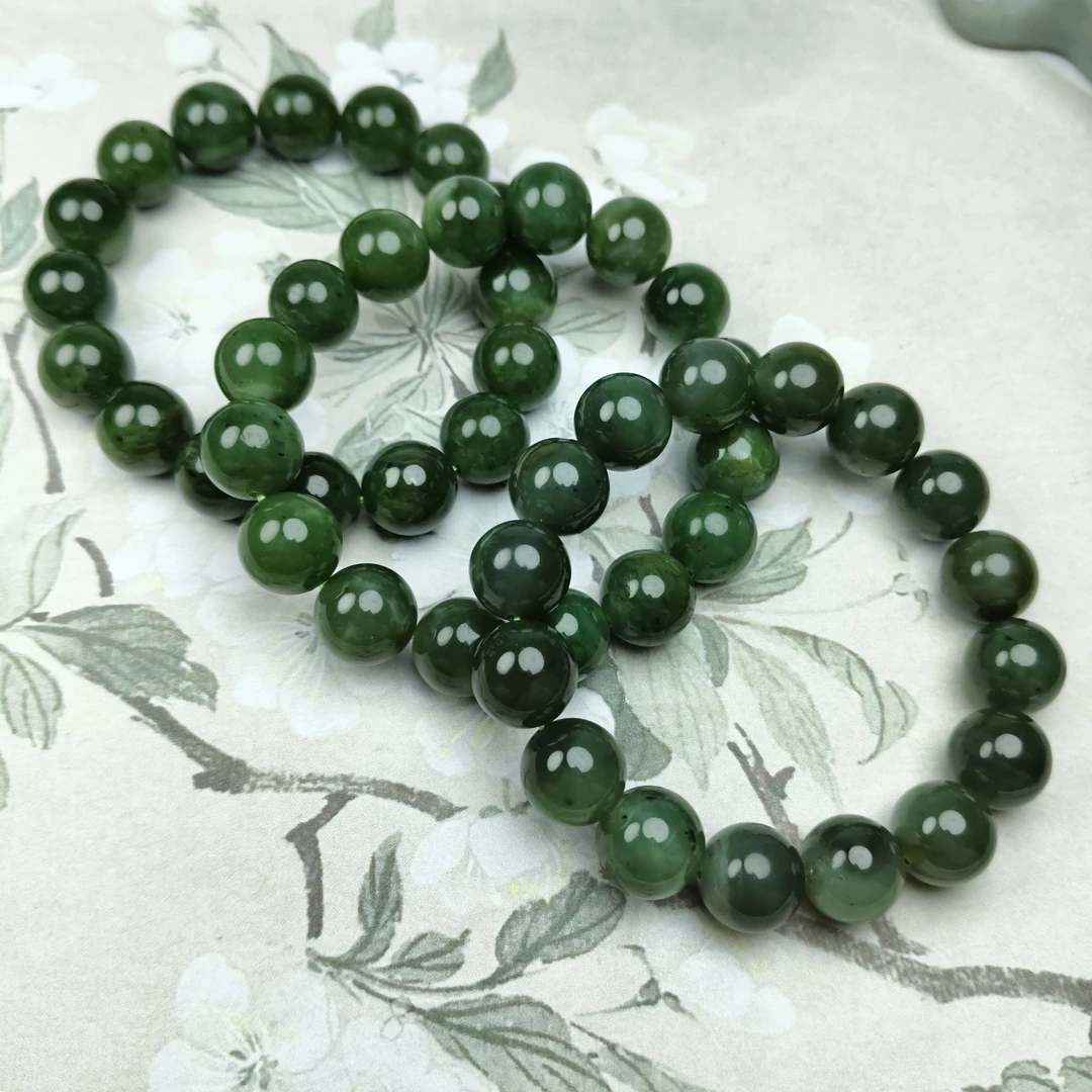 【矿姐珠宝】和田碧玉手串11-12mm多样性发货拍一发一