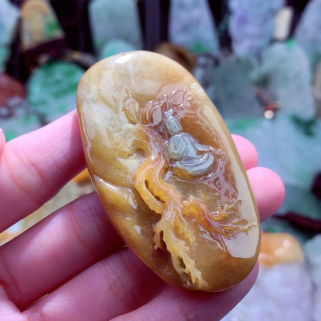 颈饰未镶嵌翡翠天然