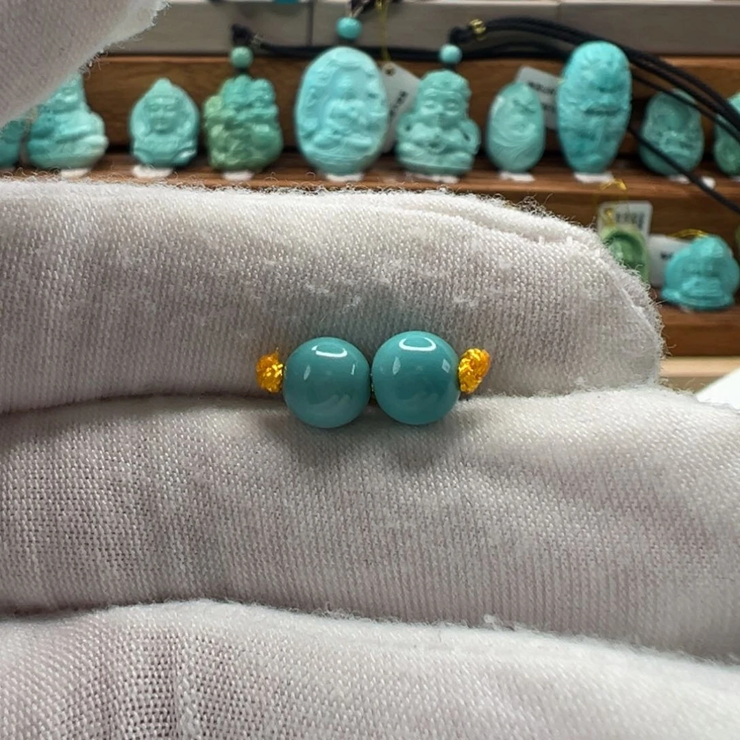 绿松石未镶嵌圆珠6.7mm
