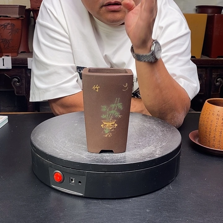 紫砂花盆货号一只扁竹