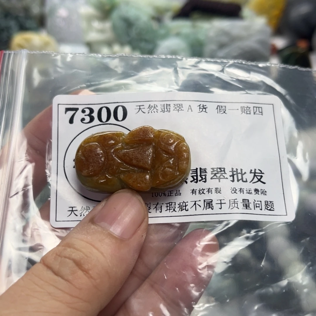 翡翠未镶嵌颈饰7300