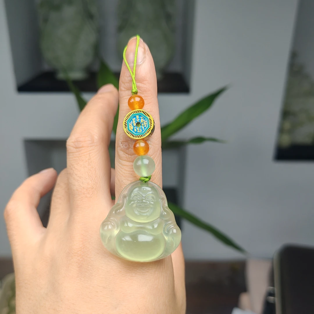 岫玉上品精美葡萄肉佛公压禁