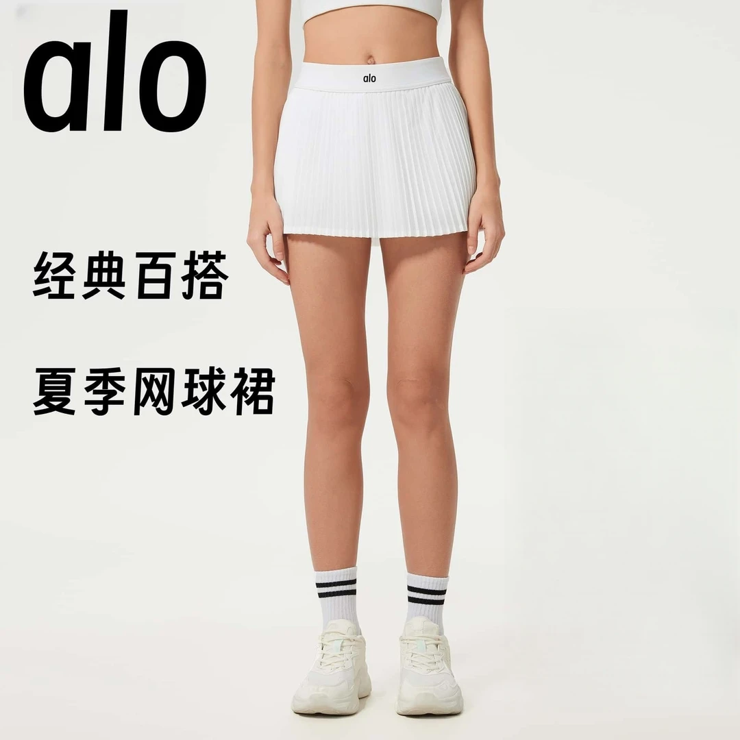alo网球透气短裙带内衬常规薄款运动半身裙休闲春夏潮牌英伦风