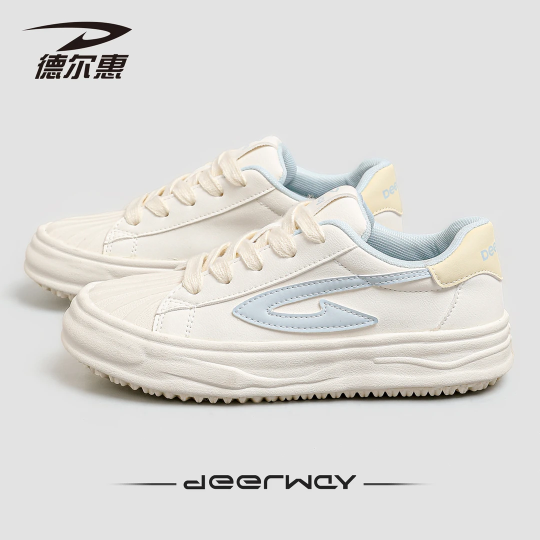 德尔惠夏季出游百搭鞋子透气日常厚底增高休闲鞋小白鞋旅游鞋女款