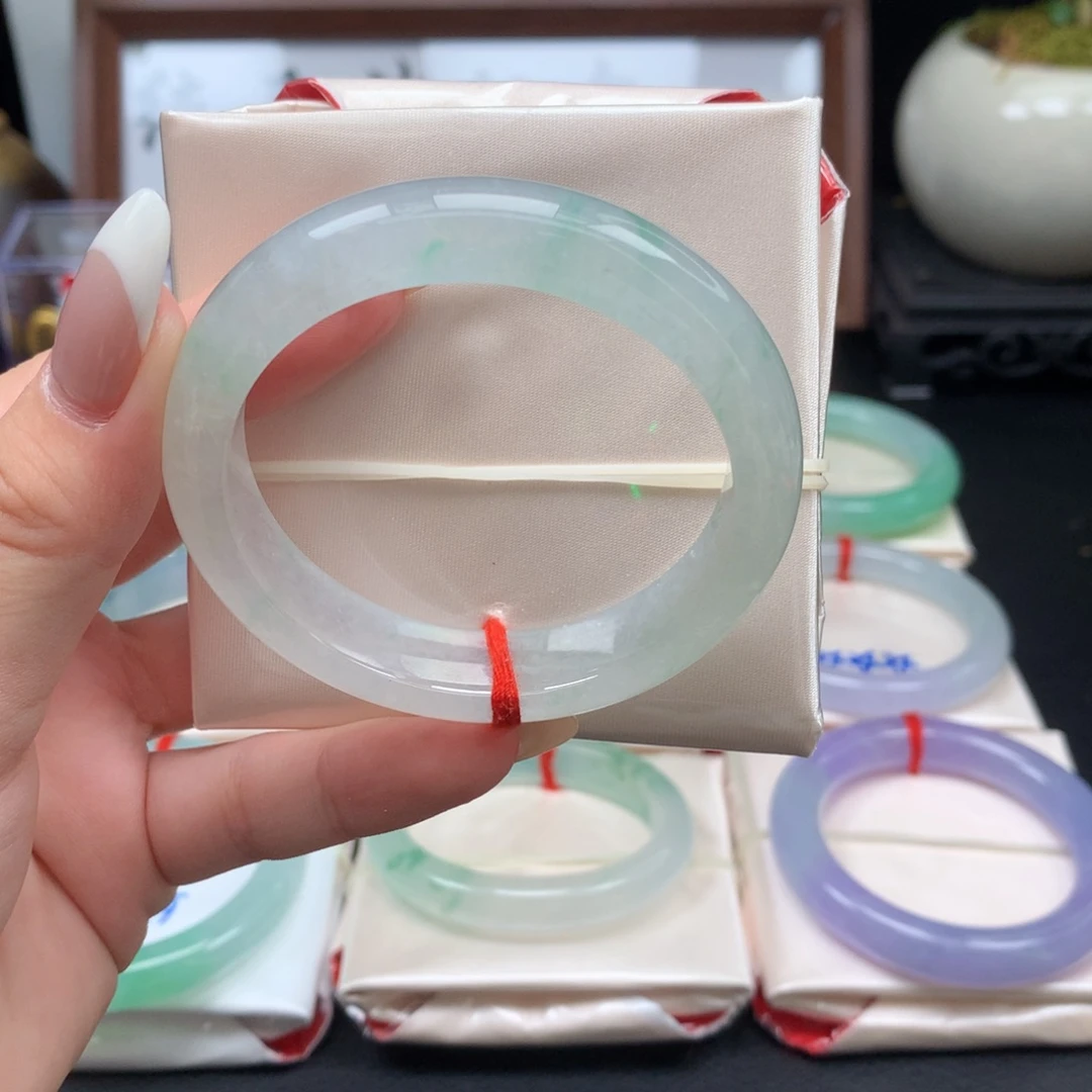 未镶嵌手镯翡翠西湖龙井52正圈