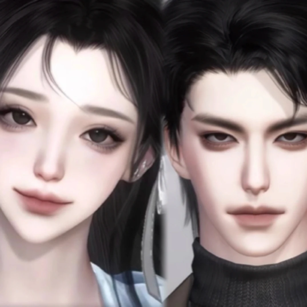 逆水寒手游情侣捏脸 杜言她&纸嫁衣7男主柳逢泽李逢泽仿捏 江俞