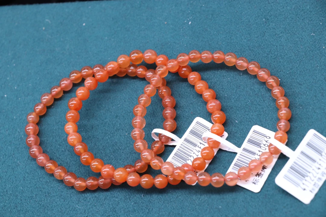 2原矿无优化天然保山南红河湾冰红单圈5mm左右手工多样性发一条