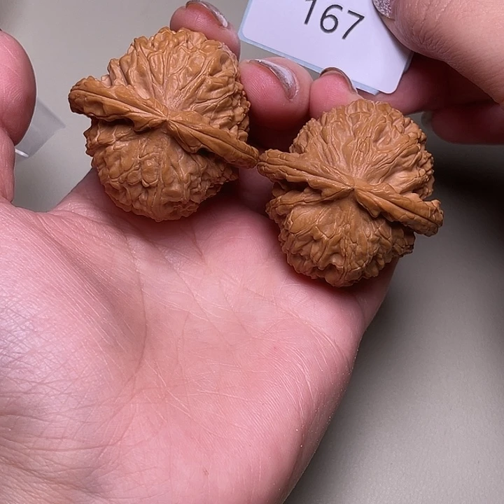 文玩核桃把件白狮子43.167