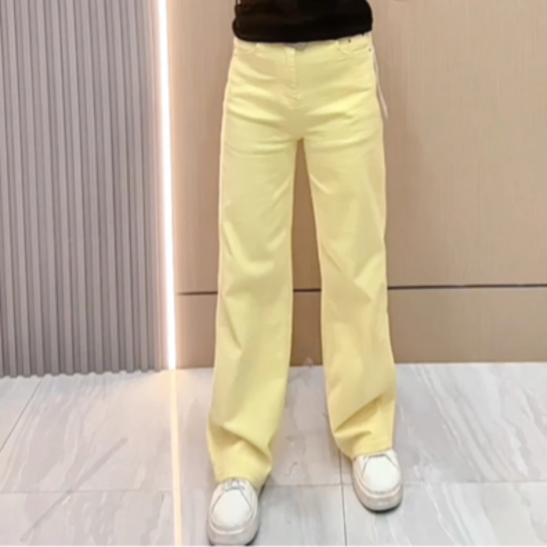 李米米 新款时尚百搭显高显瘦直筒裤女 裤长100