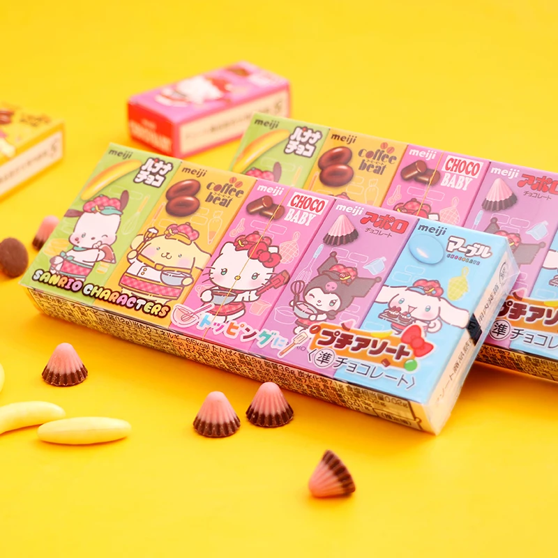 日本meiji三丽鸥限定版五宝巧克力明治hellokitty联名什锦朱古力