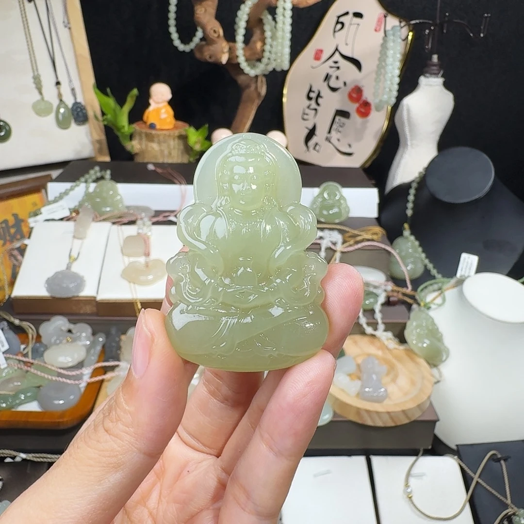 外***星颈饰未镶嵌和田玉