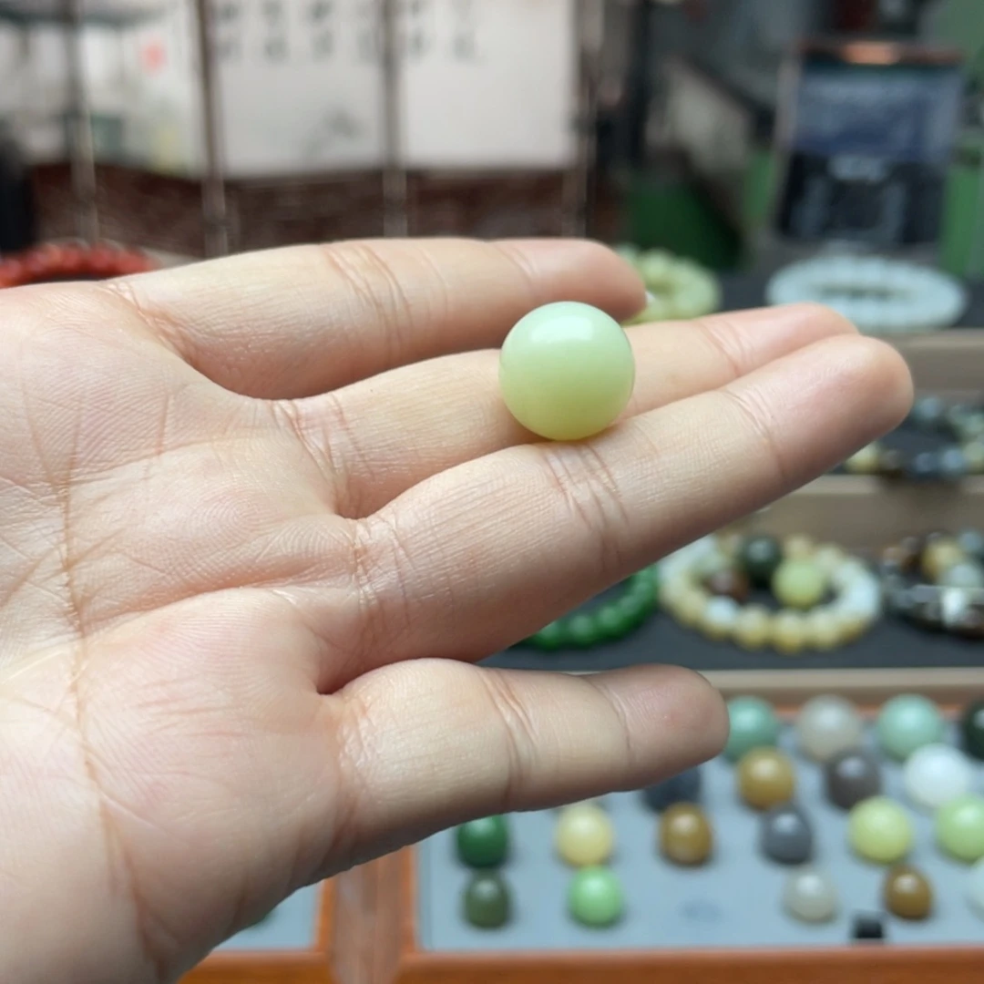 和田玉单珠14未镶嵌