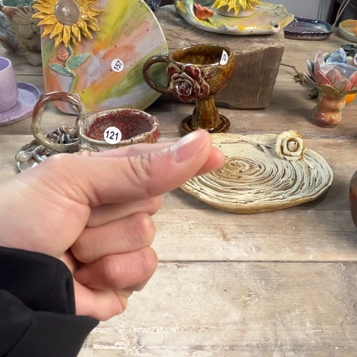 皮***！陶瓷懿树日式手捏餐具茶具