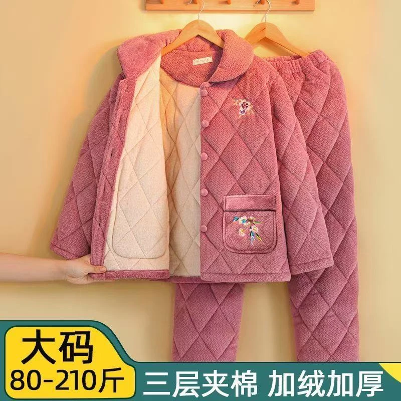【不是图片衣服】大码女士外穿宽松加绒加厚保暖夹棉居家外套