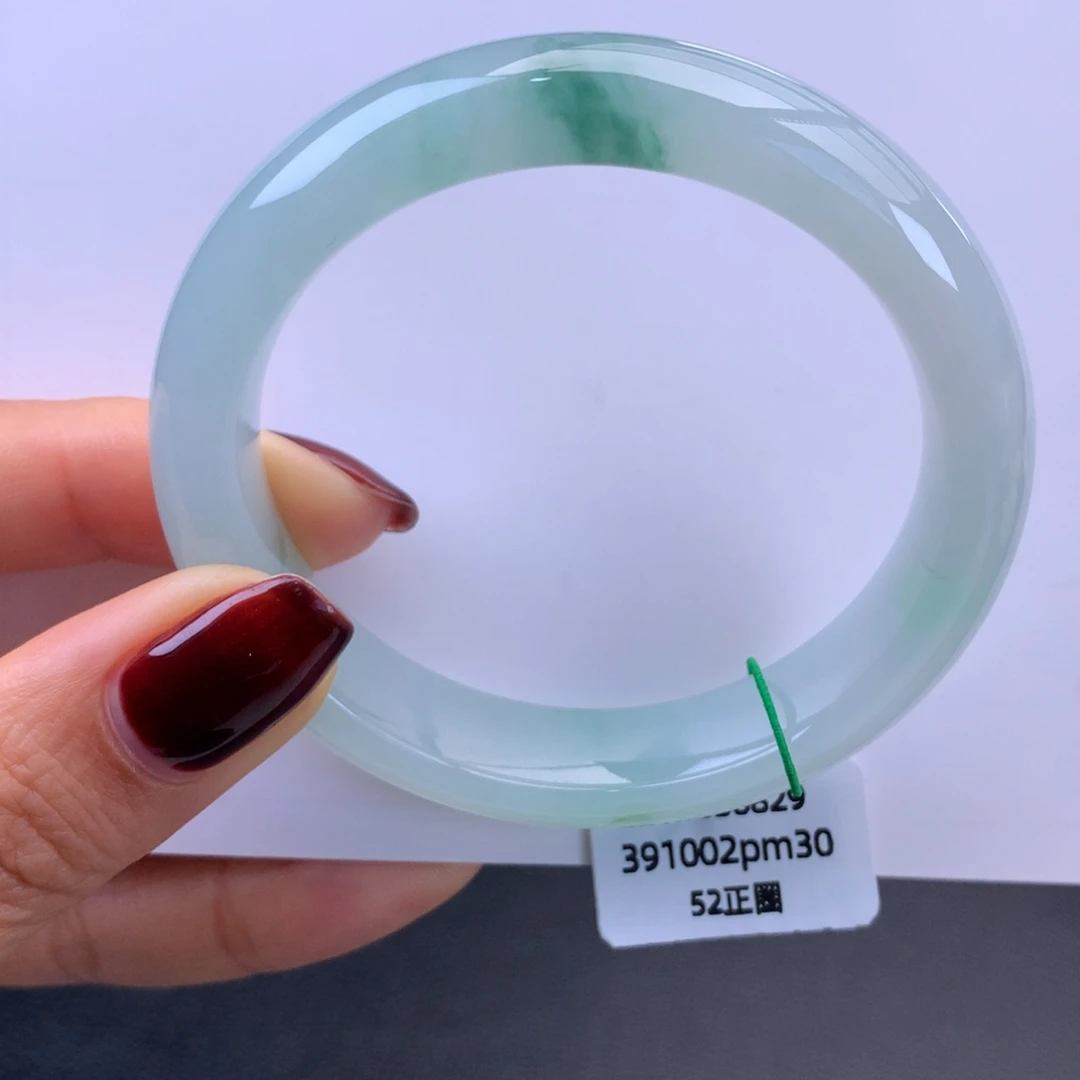 翡翠未镶嵌手镯冰胶飘花手镯（细纹）