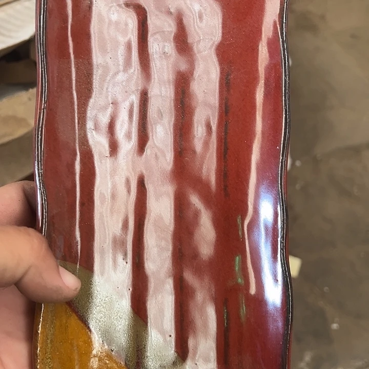 瓷粗瓷长方盘两支