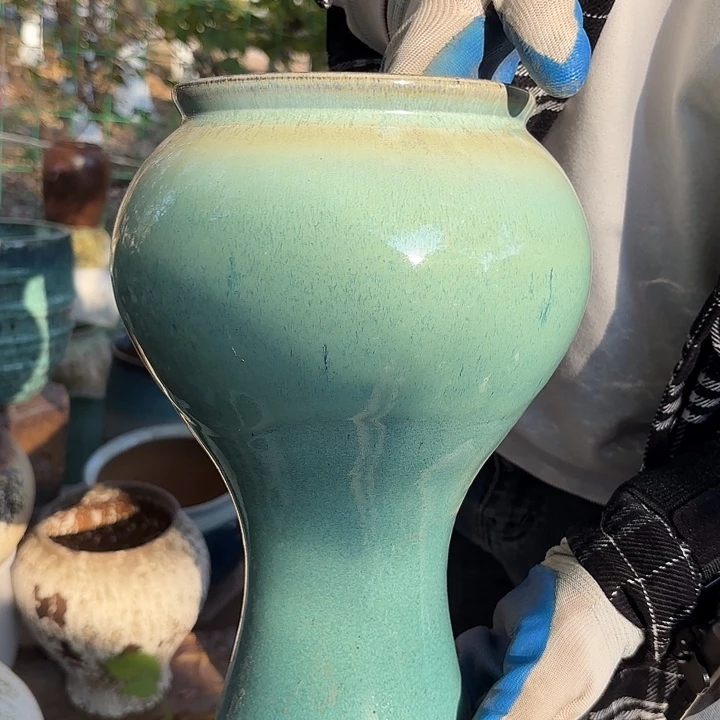高度30厘米口15厘米瑕疵无孔